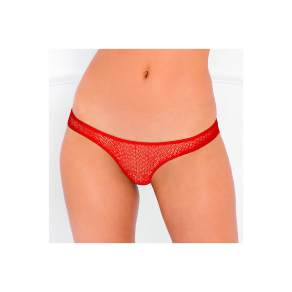 Culotte rouge dentelle ouverture sur les fesses 
